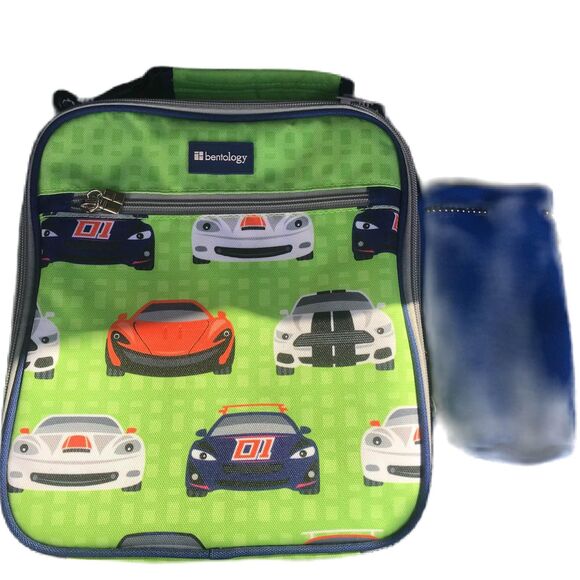 Bentology Kids Lunch bag with insulated bottle holder CARS - Picture 1 of 10